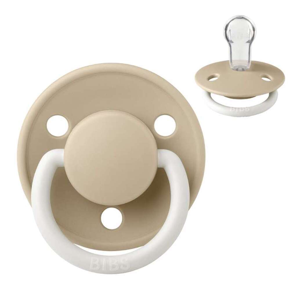 BIBS Rund De Lux Sut - Onesize - Silikone - GLOW - Vanilla