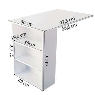 Hoppekids PURE - Bordplade til PURE Halvhøj Seng - Hvid