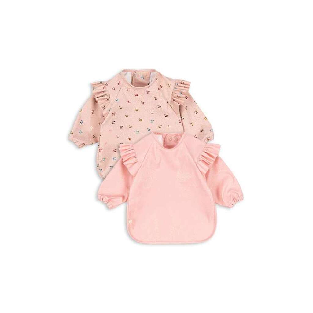 Konges Sløjd Hagesmække m. Ærmer og Flæser - 2-pak - Cherry Sparkle