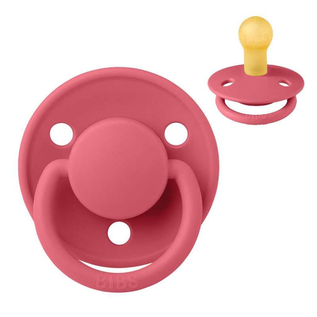 BIBS Rund De Lux Sut - Str. 1 - Naturgummi - Coral