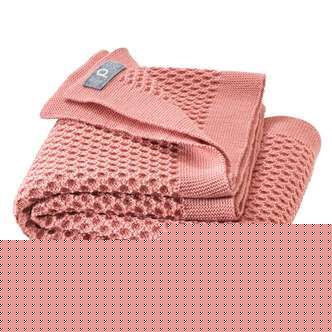 Disana Honeycomb Babytæppe - Merinould - 80x100 cm. - Soft Pink