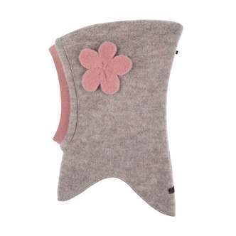 Pure Pure Elefanthue m. Blomst - Uld/Fleece - Moonrock