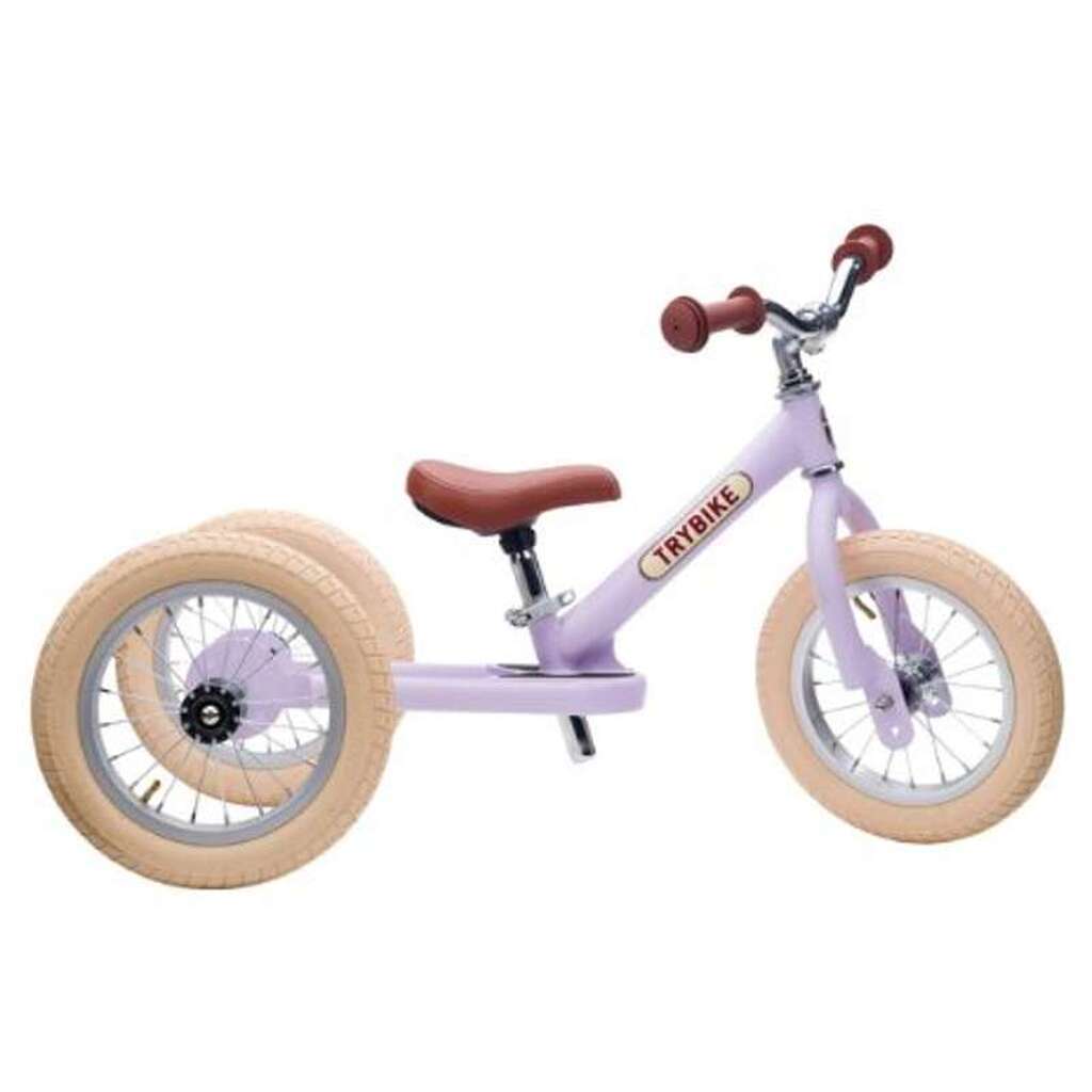Trybike Retro Løbecykel 2-i-1 - To eller Tre Hjul - Vintage Lilla