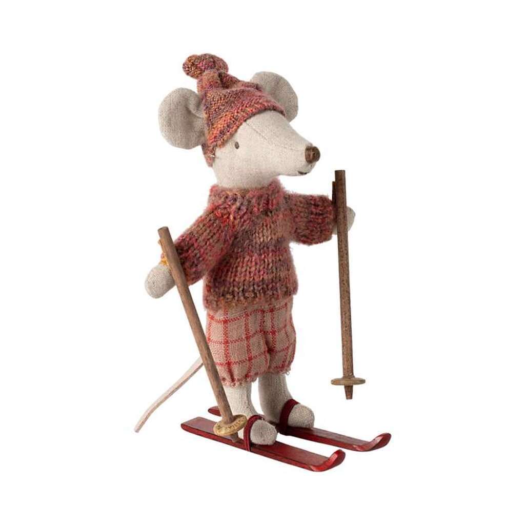 Maileg Vintermus m. Ski - Storesøster