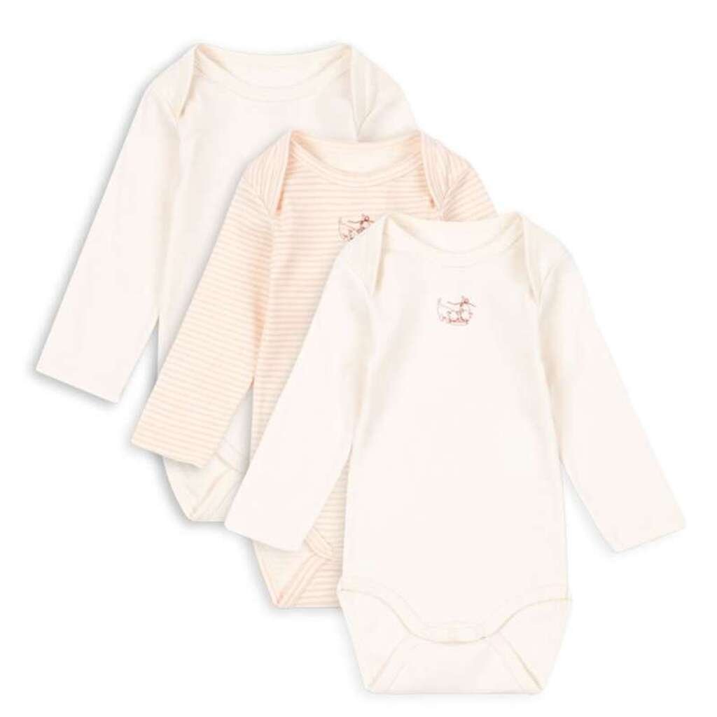 Fanga Fontana Fio Body - Langærmet - Stripe - 3-pak - OCS - Blush Mix