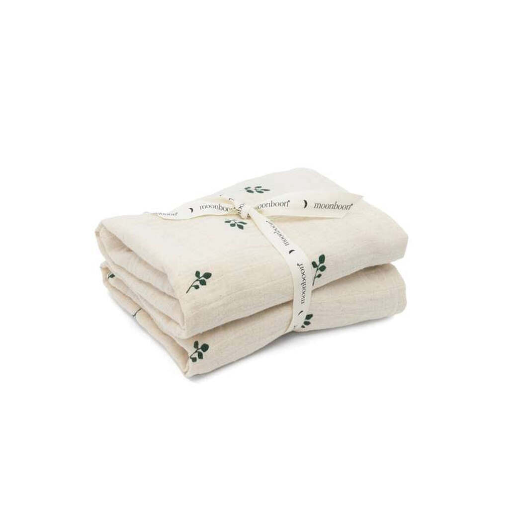 Moonboon Økologiske Stofbleer - 2-pak - Leaf