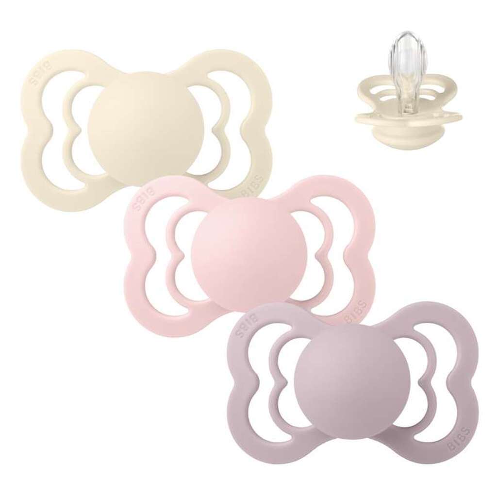 BIBS Symmetrisk Supreme Sut - Sampak - 3 stk. - Str. 2 - Soft and Gentle