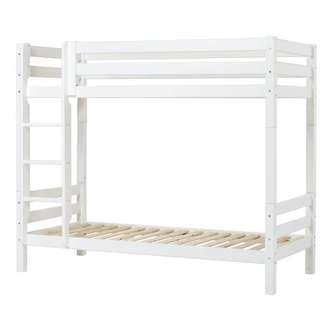 Hoppekids ECO Luxury - Høj Køjeseng - 177 cm. - Lige Stige - Flere Størrelser - Hvid