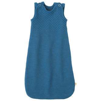 Disana Strikket Sovepose - Ærmeløs - Merinould - 75 cm. - Dove Blue