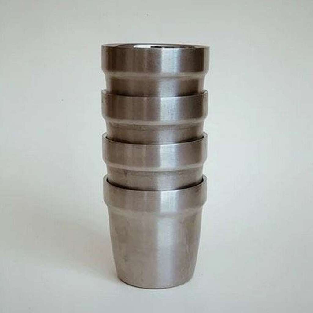 HAPS Nordic Drikkekop - Rustfrit Stål - 4-Pak - 200ml.