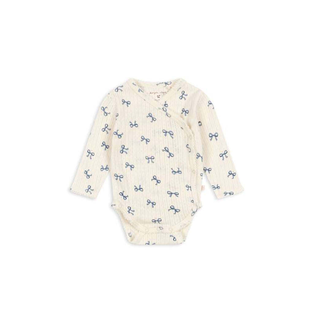 Konges Sløjd Minnie Body - Newborn - GOTS - Bow/Bleu