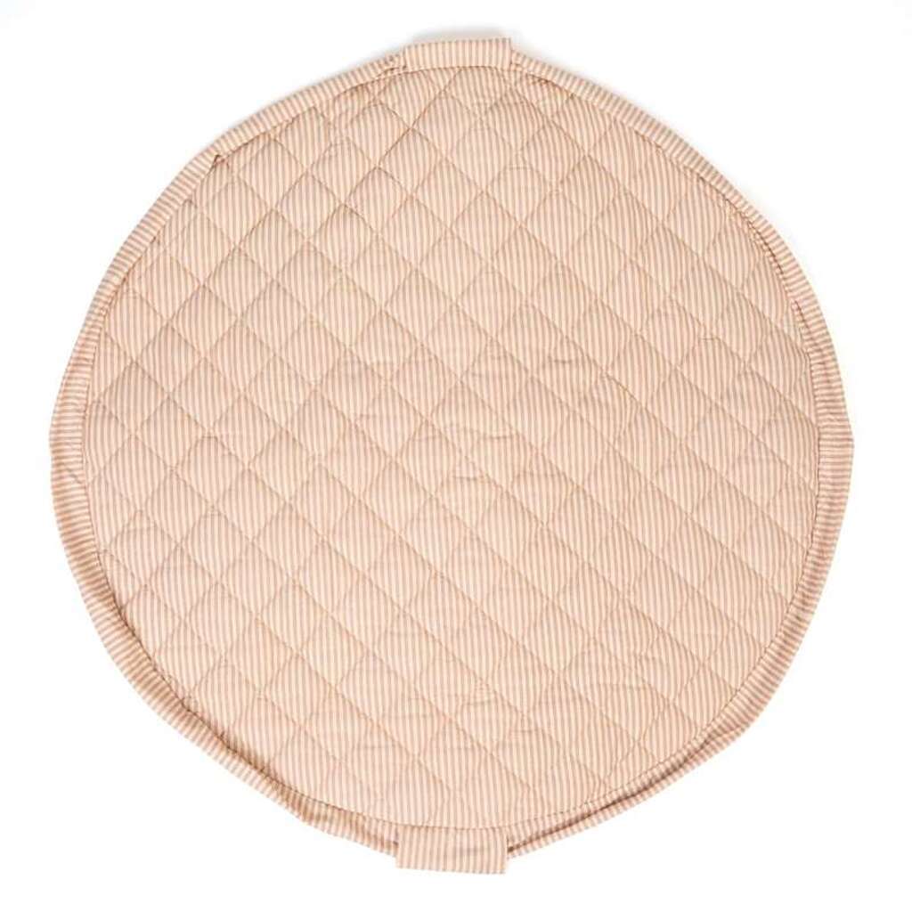 Play & Go Soft Organic - 2-i-1 Opbevaringstæppe/Legetæppe - Stripes Brown
