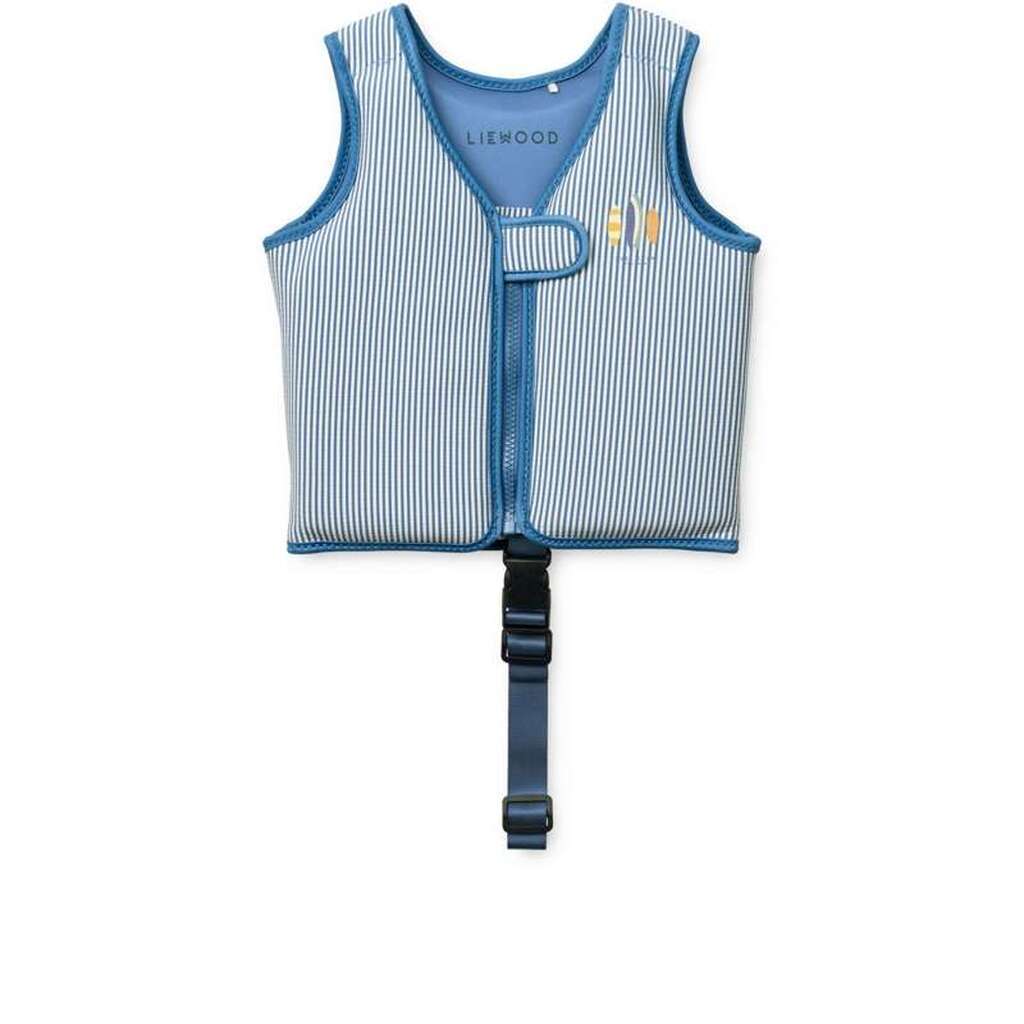 Liewood Dove Badevest i Bæk-og-Bølge - Y/D Stripe Riverside/Creme de la Creme