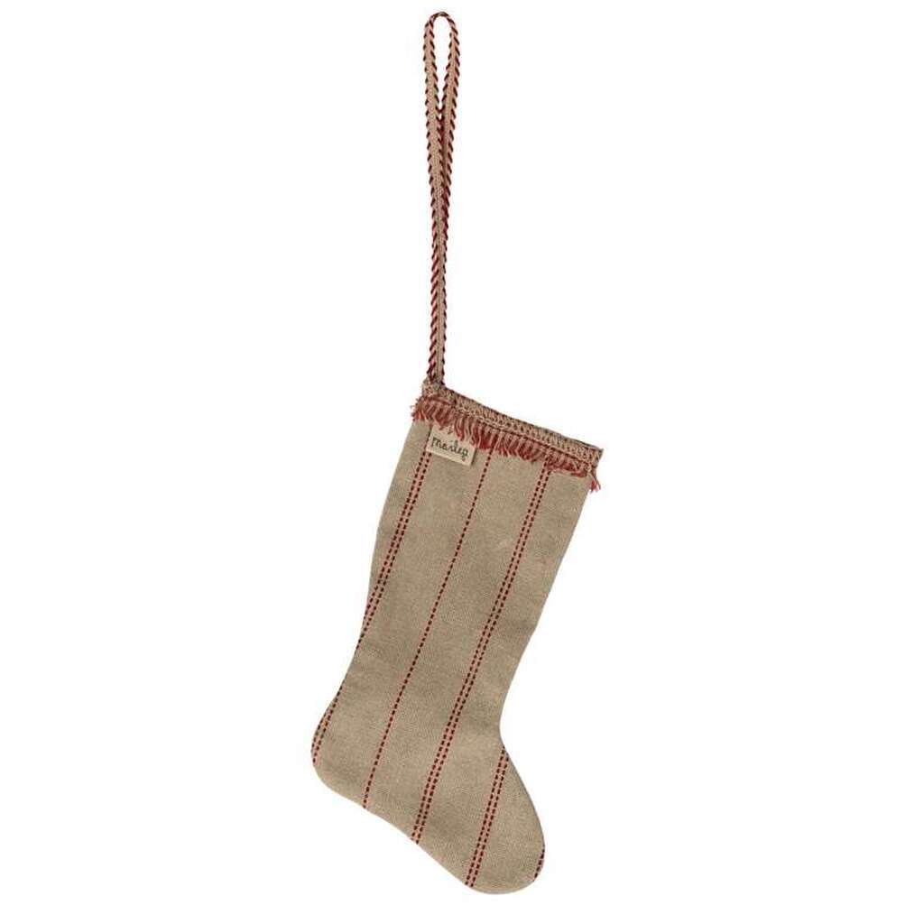 Maileg Juleornament - Stof - Strømpe - Rød