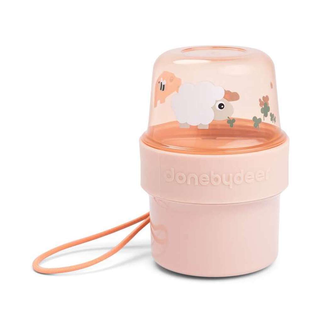 Done By Deer To Go 2-Way Snackbøtte - S - Tiny Farm - Pudder