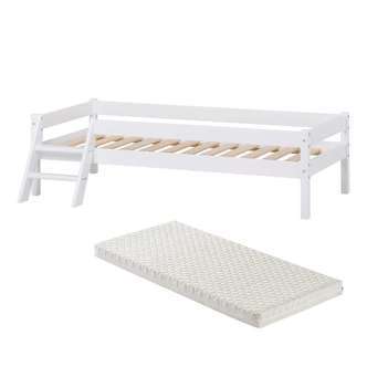 Kid'oh Juniorseng m. Sweet Dream Madras - Svanemærket - 70x160 cm - Hvid