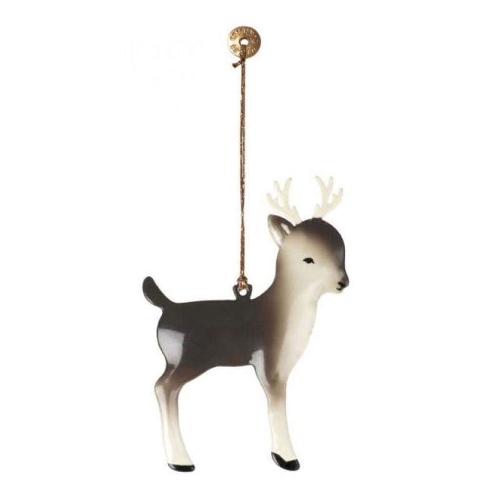 Maileg Juleornament - Metal - Bambi - Grå