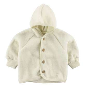 Engel Natur Cardigan/Jakke m. Hætte - Natur