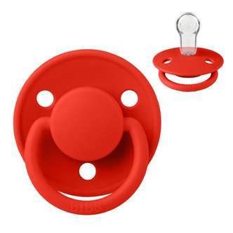 BIBS Rund De Lux Sut - Onesize - Silikone - Candy Apple