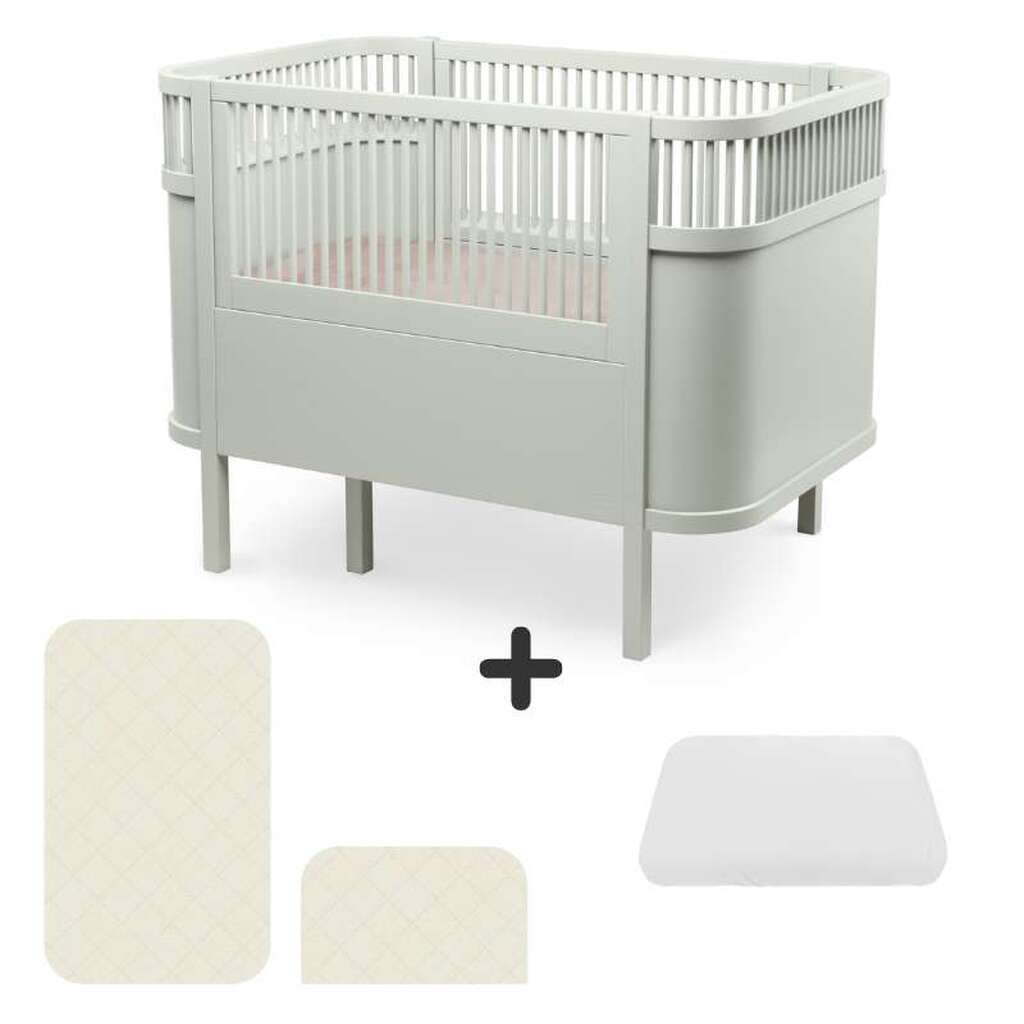 Sebra Sengen - Klassisk - Baby & Jr. - Mist Green - Bundle 2