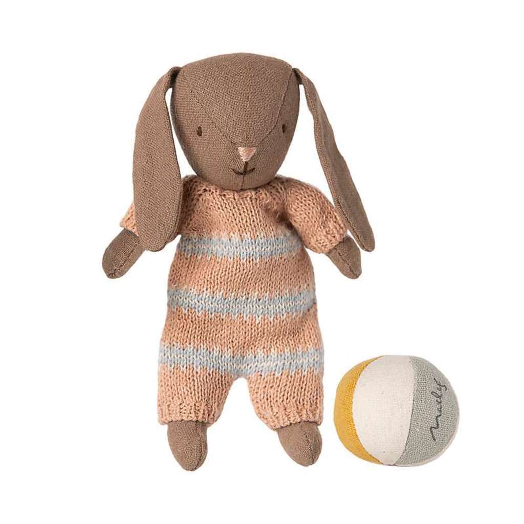 Maileg Kanin Sæt - Micro - Brun - Støvet Rosa