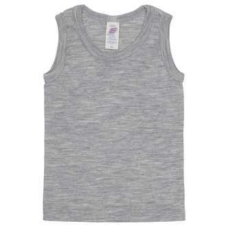 Engel Natur Undertrøje u. Ærmer - Uld/Silke - Grey Melange