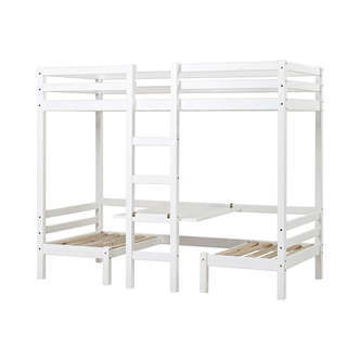 Hoppekids Jumboseng - 90x200 cm. - Hvid
