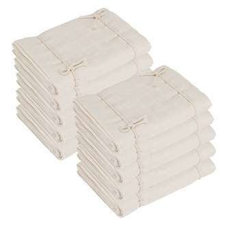 Naturebaby Økologiske Stofbleer/Minisvøb - 10-pak - Natural White