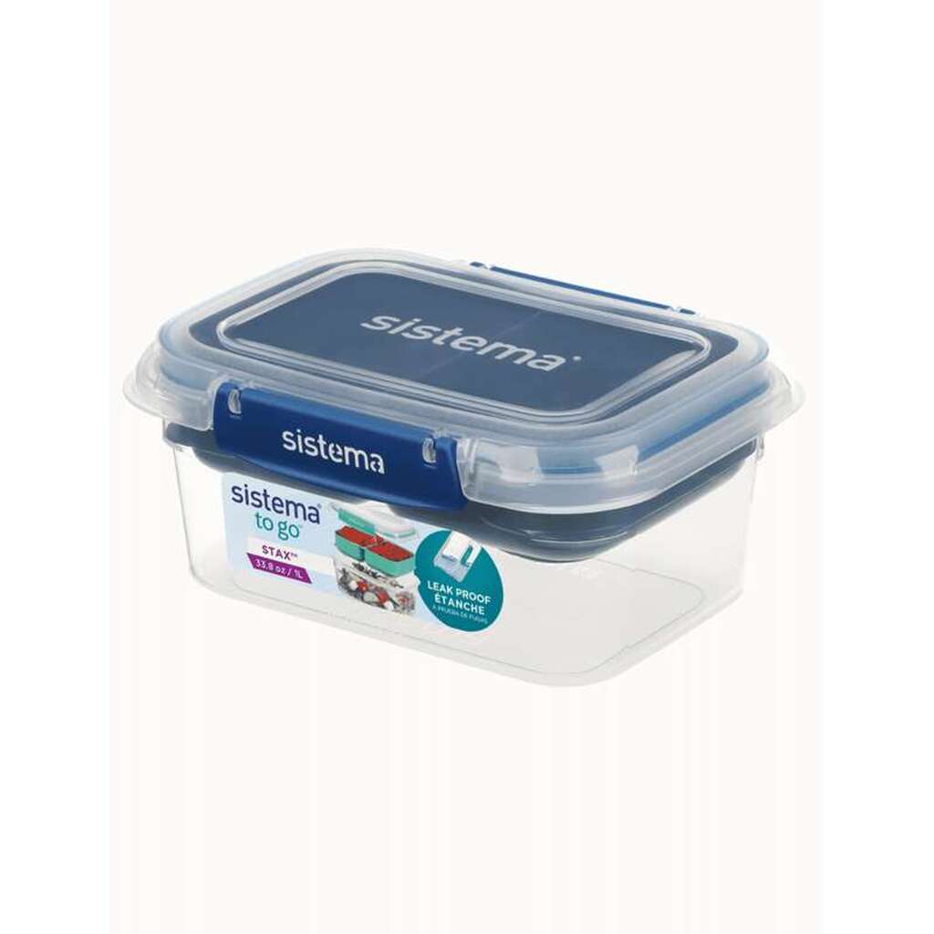 Sistema Rectangle Stax To Go - 1L - Ocean Blue