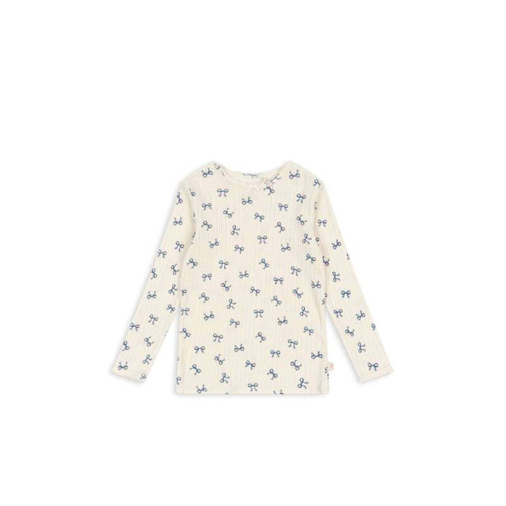 Konges Sløjd Minnie Bluse - GOTS - Bow/Bleu