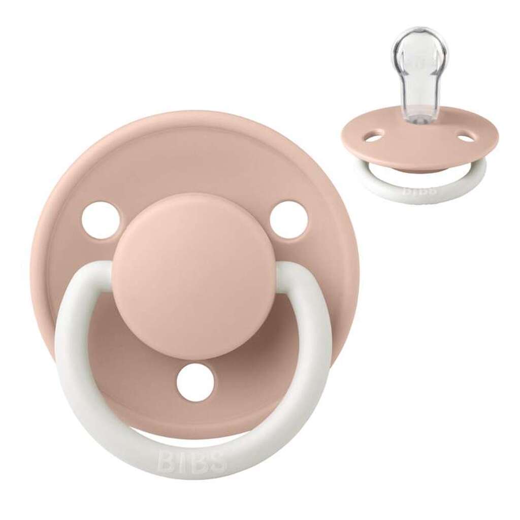 BIBS Rund De Lux Sut - Onesize - Silikone - GLOW - Blush