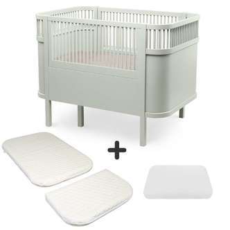 Sebra Sengen - Klassisk - Baby & Jr. - Mist Green - Bundle 1