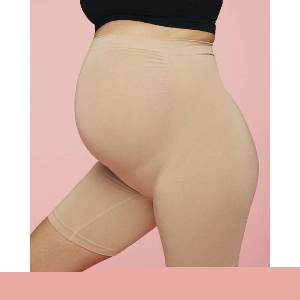 Momkind Belly Support - Shorts m. Mavestøtte - Økologisk Bambus - Sand