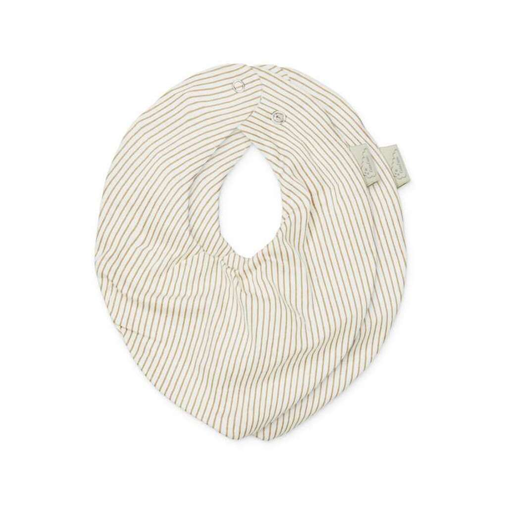 Cam Cam Copenhagen Bandana Savlesmæk -2-pak - GOTS - Classic Stripes Camel