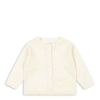 Fanga Fontana Venti Pointelle Cardigan - GOTS - Antique White