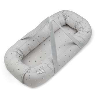 Liewood Gro Babynest/-lift - Classic Dot/Dumbo Grey