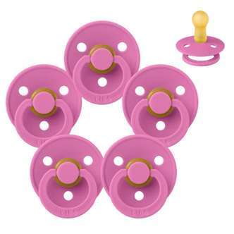 BIBS Rund Colour Sut - Sampak - 5 stk. - Str. 2 - Bubblegum