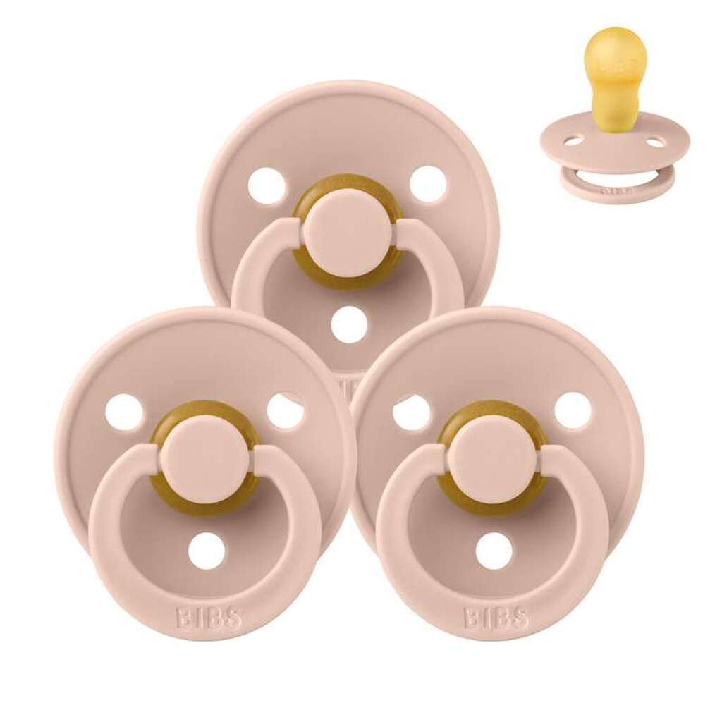 BIBS Rund Colour Sut - Sampak - 3 stk. - Str. 3 - Blush