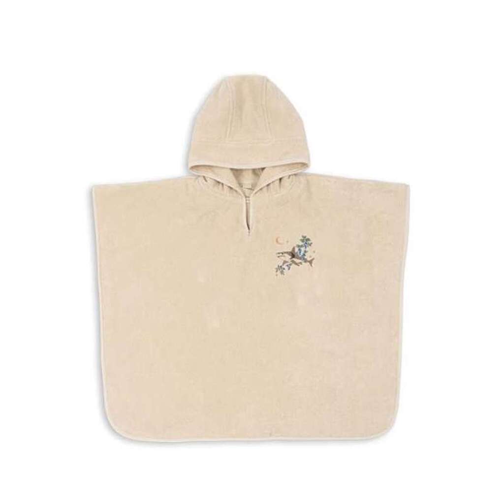 Konges Sløjd Terry Poncho m. Broderi - GOTS - Summer Sand