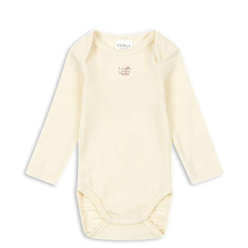 Fanga Fontana Erba Body - Langærmet - Uld - Beige Melange