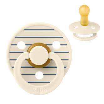 BIBS Rund Colour Sut - Str. 2 - Naturgummi - Studio - Pin - Steel Blue