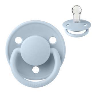 BIBS Rund De Lux Sut - Onesize - Silikone - Baby Blue