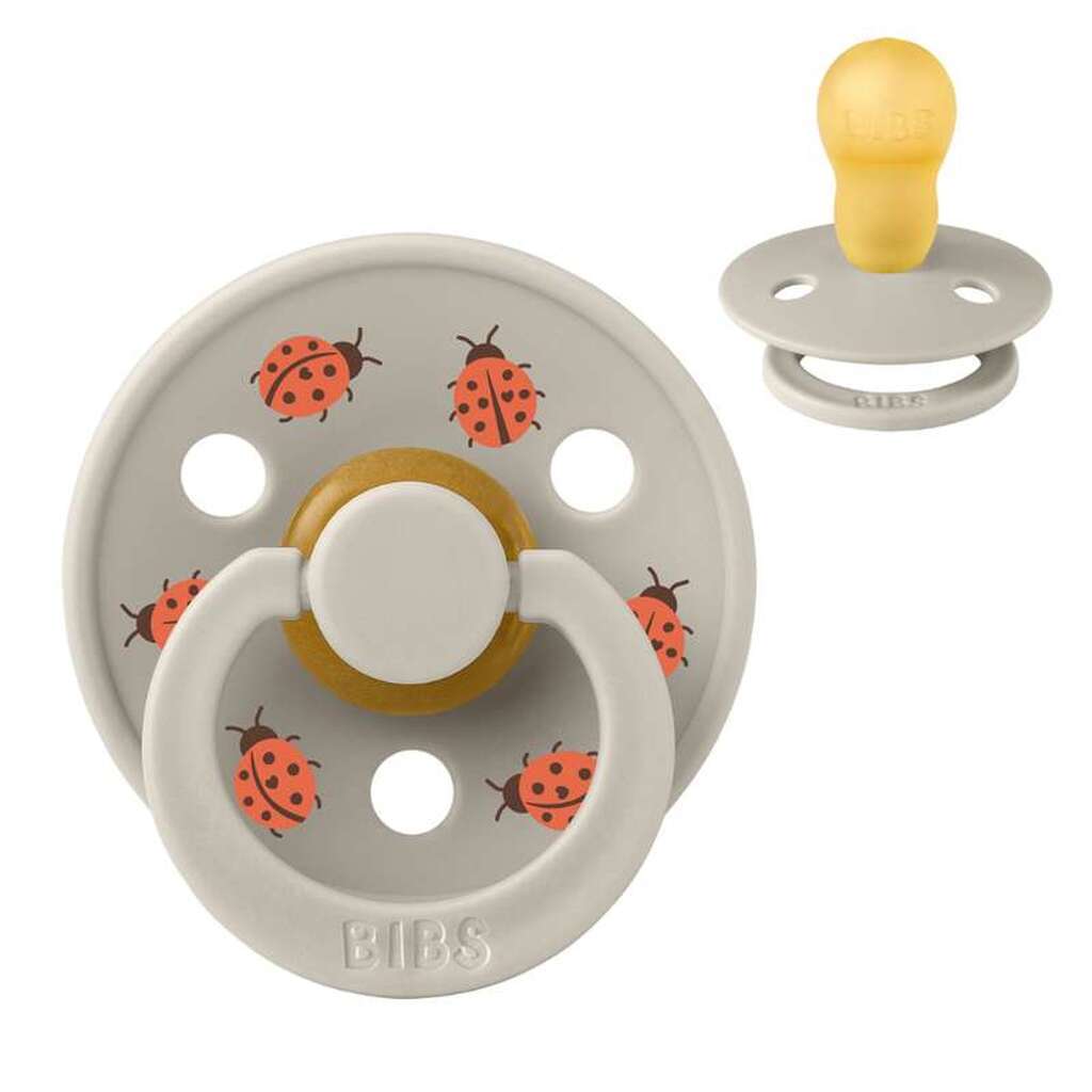 BIBS Rund Colour Sut - Str. 3 - Naturgummi - Studio - Ladybug - Sand