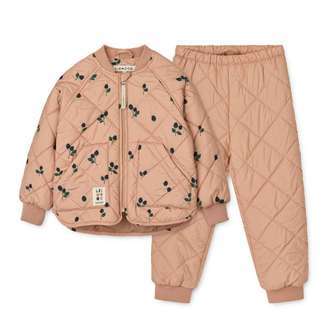 Liewood Zella Termotøj i Sæt - Broderet - Berry/Pale Tuscany