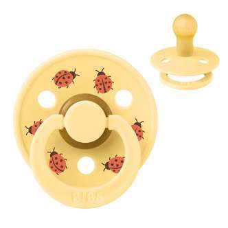 BIBS Rund Colour Sut - Str. 1 - Naturgummi - Studio - Ladybug - Pale Butter