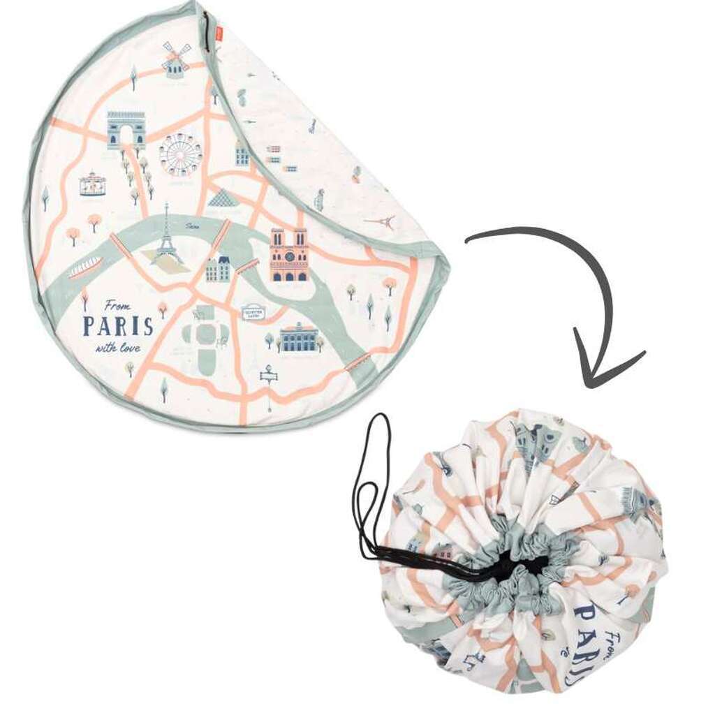 Play & Go Opbevaringstæppe - Paris Map