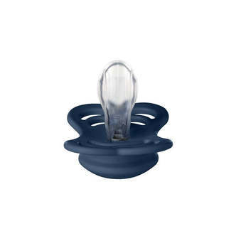 BIBS Symmetrisk Supreme Sut - Str. 1 - Silikone - Steel Blue