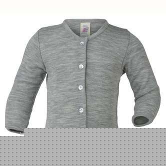 Engel Natur Cardigan til Baby - Uld/Silke - Grey Melange