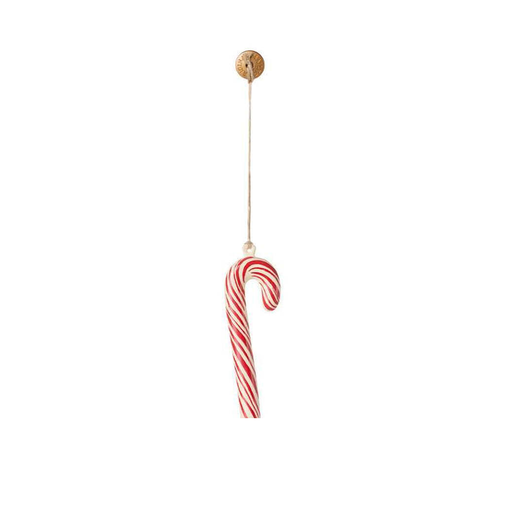 Maileg Juleornament - Metal - Sukkerstok - Stribet