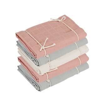 Naturebaby Økologiske Stofbleer/Minisvøb - 5-pak - Mix Colours